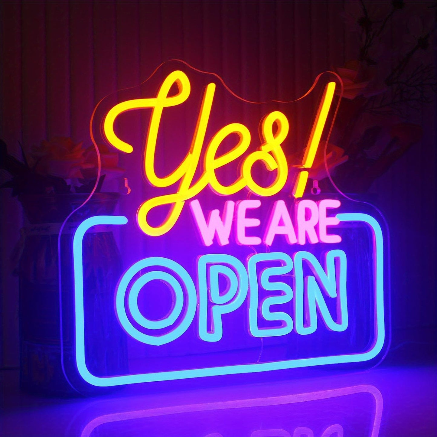 Neon commercial sign with bright LED light for high visibility, perfect for electronic display on walls or windows in bars, coffee shops, salons, hotels, and stores. Powered by USB.