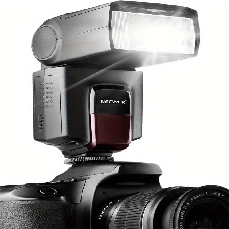 NEEWER TT560 Speedlite Camera Flash with Hot Shoe Mount, Rotatable and Versatile Lighting for various DSLR brands - Portable, Customizable Modes, Fast Recycling Time.