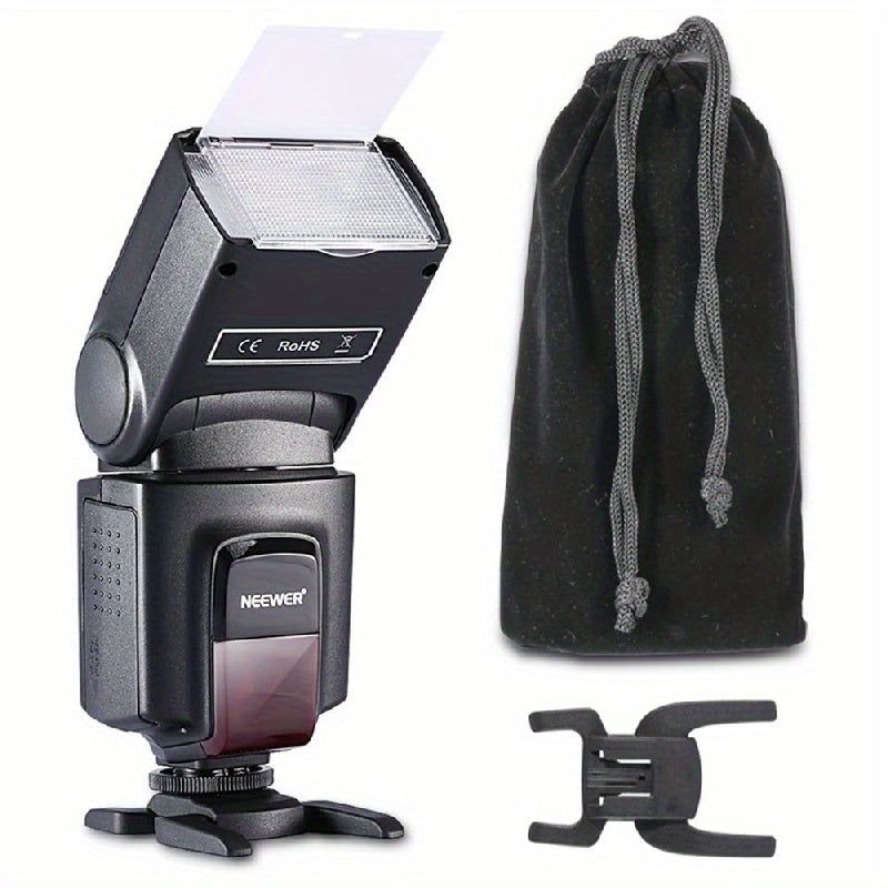 NEEWER TT560 Speedlite Camera Flash with Hot Shoe Mount, Rotatable and Versatile Lighting for various DSLR brands - Portable, Customizable Modes, Fast Recycling Time.