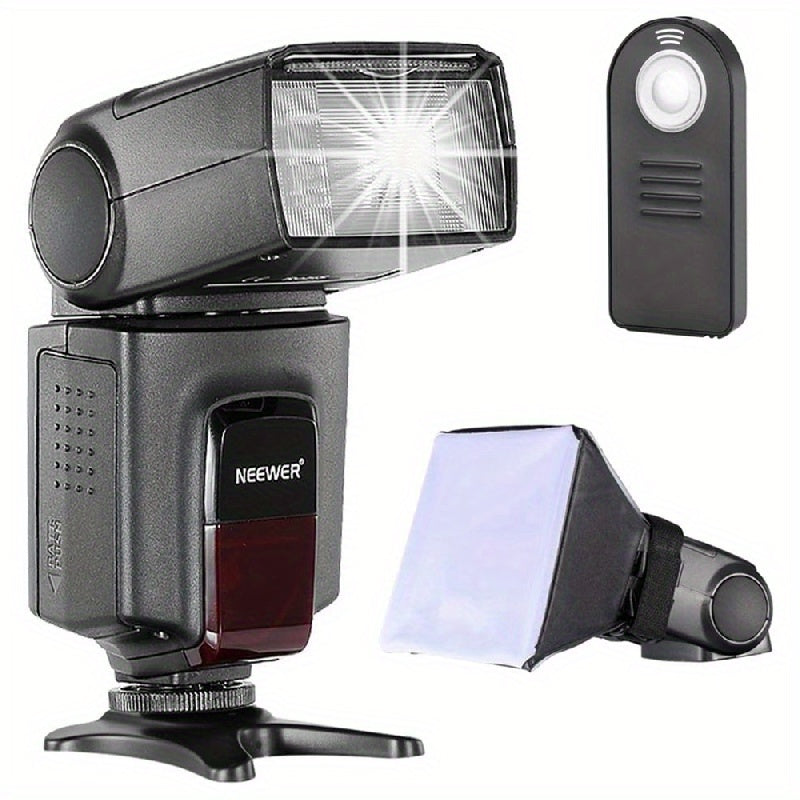 NEEWER TT560 Speedlite Camera Flash with Hot Shoe Mount, Rotatable and Versatile Lighting for various DSLR brands - Portable, Customizable Modes, Fast Recycling Time.