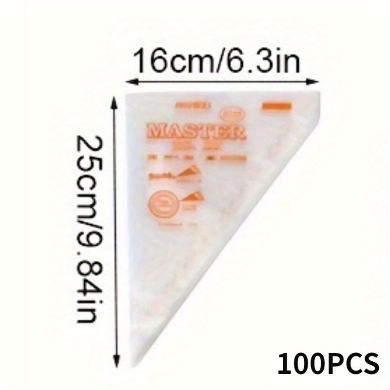 100 Misszhi Disposable Pastry Bags - Great for desserts, perfect for hotels and commercial use.