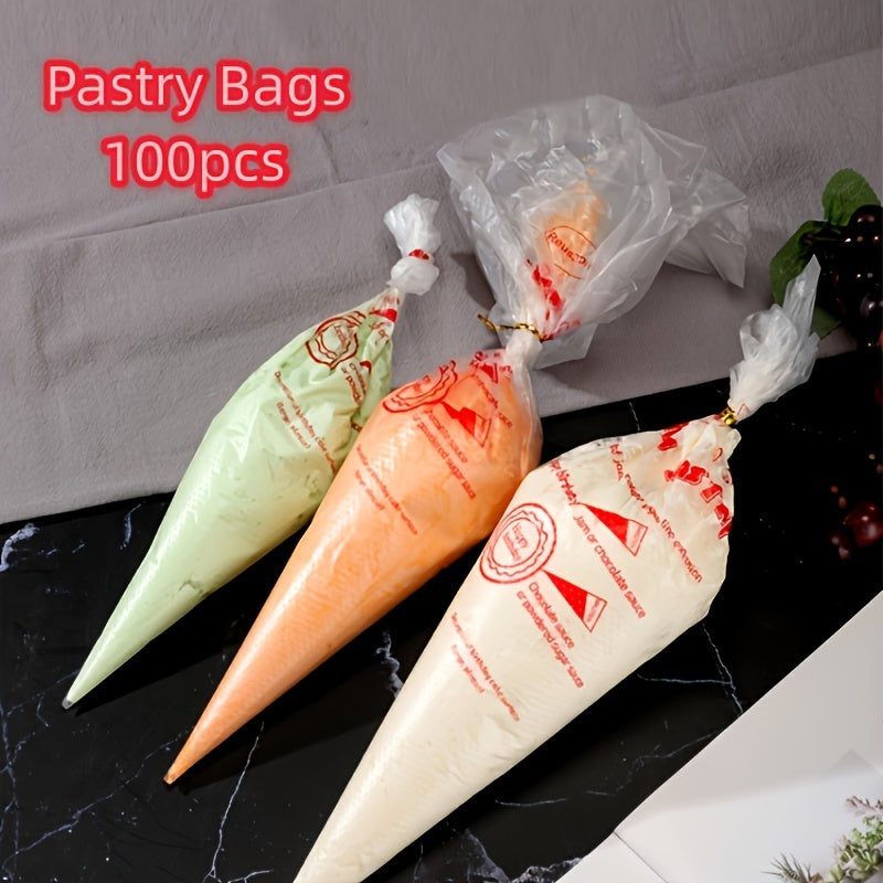 100 Misszhi Disposable Pastry Bags - Great for desserts, perfect for hotels and commercial use.