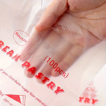 100 Misszhi Disposable Pastry Bags - Great for desserts, perfect for hotels and commercial use.