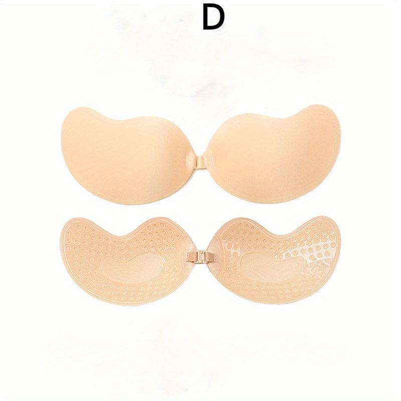 1 Pair of Self-Adhesive Invisible Strapless Push-Up Bra and Nipple Covers for Women