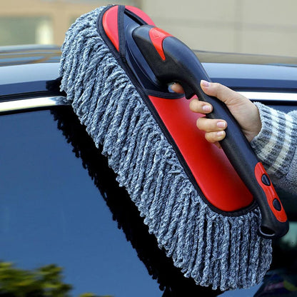 Extendable handle car duster for gentle car and home dusting.