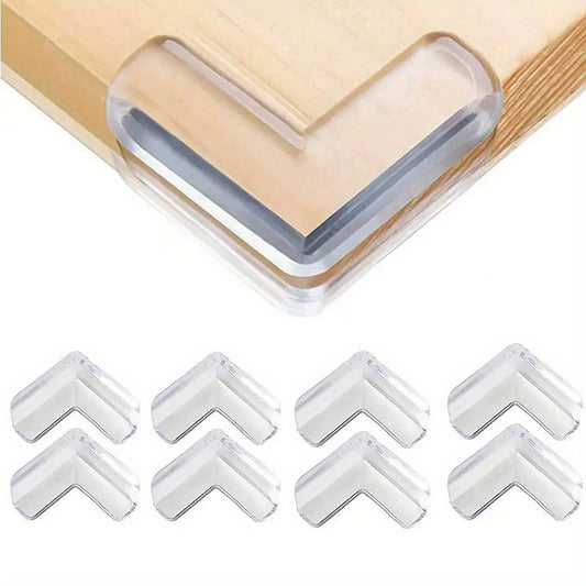 10 pieces of transparent corner guards for protecting table corners, furniture corners, cabinets, glass, and coffee tables.