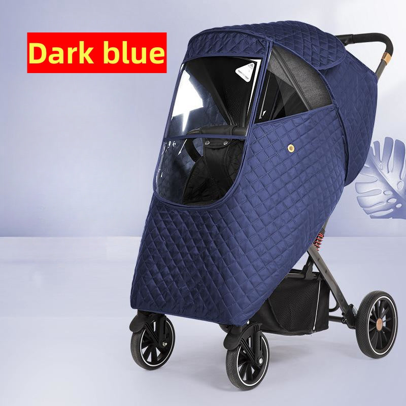 Protect your stroller from rain, wind, and snow with our waterproof weather shield cover.