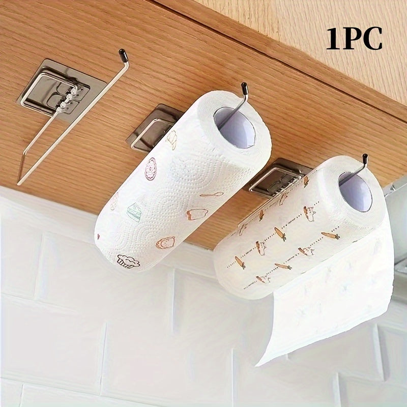 Durable Stainless Steel Paper Towel Holder: Convenient Rack for Kitchen and Bathroom organization