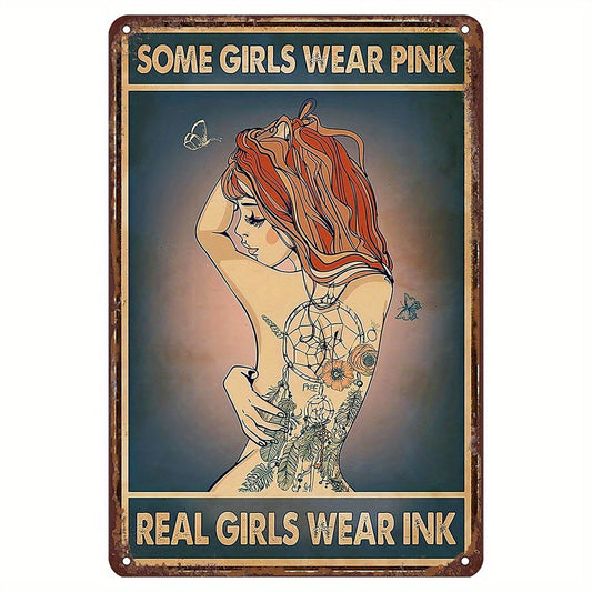 Vintage Funny Tattoo Metal Tin Sign- Perfect Gift for Tattooists and Tattoo Lovers. A unique interior decoration for tattoo shops, home bars, cafes, restaurants, garages, kitchens, gyms, boxing clubs, and fitness clubs. Add a touch of style to your wall