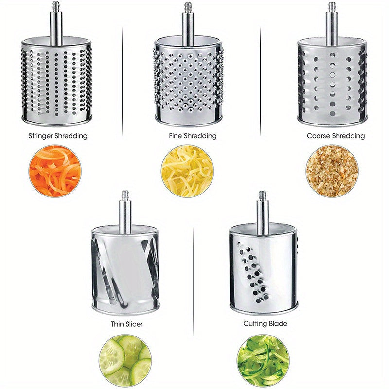 Vegetable Cutter Set with Rotary Slicer, Grater, and Cheese Grater - Multifunctional Kitchen Tool for Cutting, Shredding, and Chopping Fruits and Vegetables