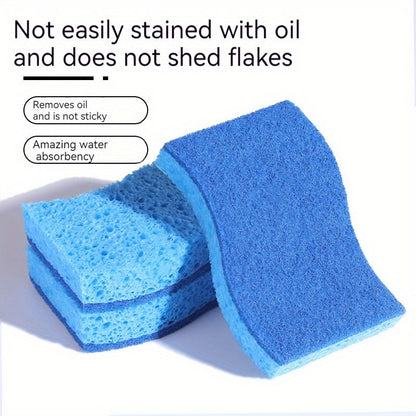 5 pieces of the Multifunctional Cleaning Sponge: Double-Sided Scouring Pad for Household Cleaning, Dishwashing, and Premium Kitchen Wiping. This durable, non-scratch sponge is super absorbent and a must-have cleaning tool for your home.