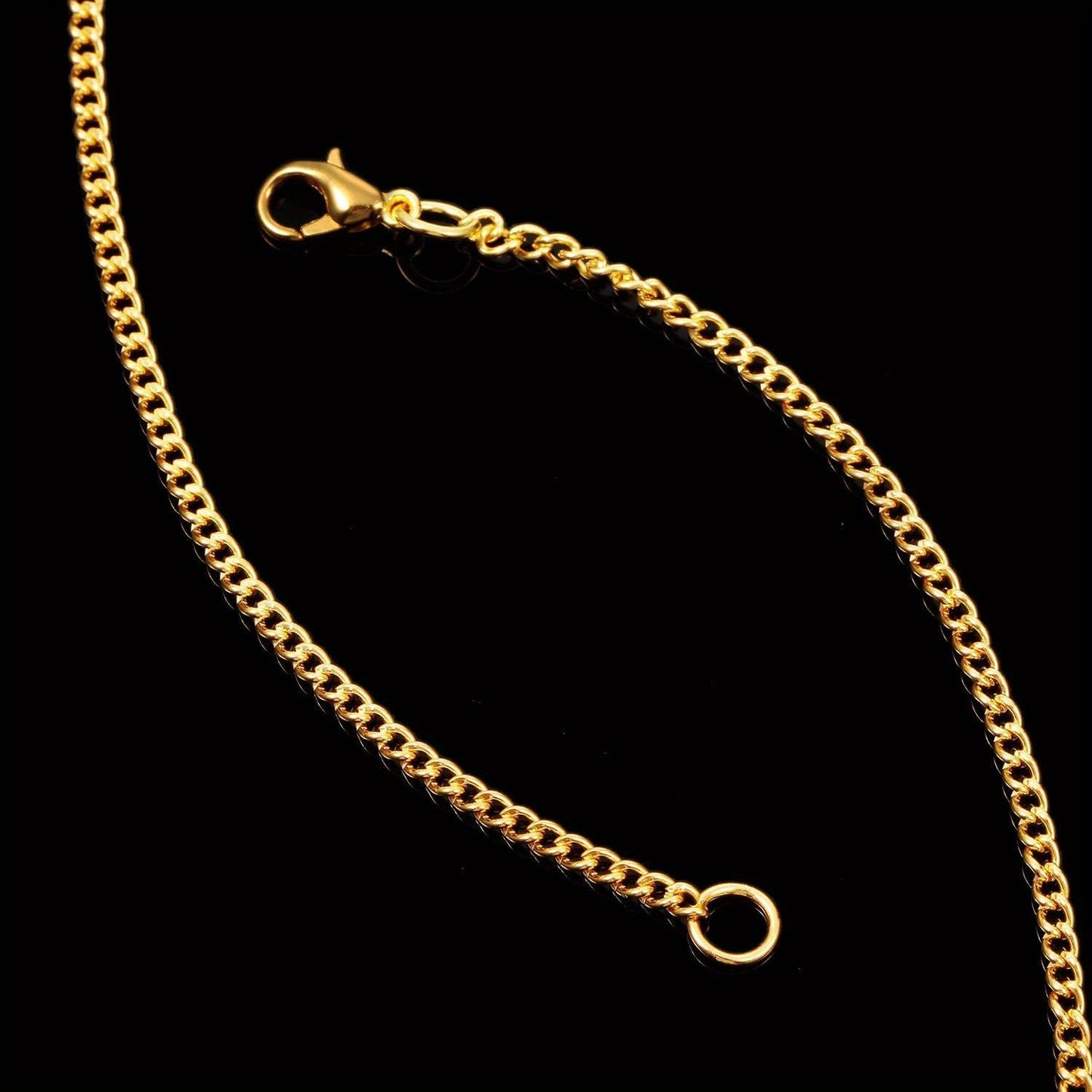 DIY Jewelry Making Supplies: Set of 24 Golden Plated Necklace Chains with Lobster Clasps for Women to Create Link Chain Necklaces