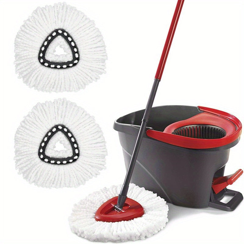 1 set includes 1 piece, Spin Mop Set with 1 Bucket, featuring a New 360° Rotating Mop Bucket Replacement Head and Microfiber Cleaning Pads. Easy to install and use.