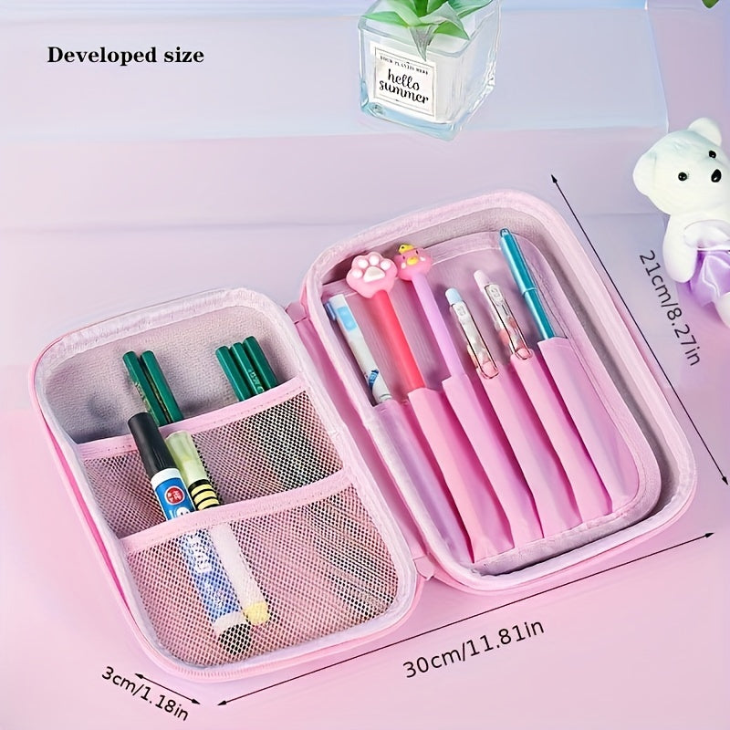 Cute Cartoon 3D Pencil Case: Waterproof, Large Capacity, Multi-Layered Organizer