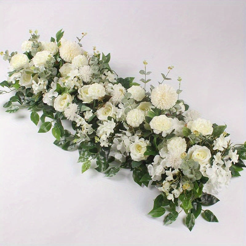 Artificial Peony Rose Garland for Wedding and Events, Outdoor Patio Decoration, all-season use for holidays, no container included.