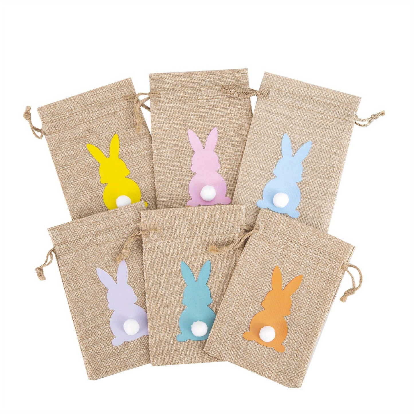 Choose from either a set of six or eight bunny rabbit gift bags, perfect for adding festive flair to your Easter party. These versatile bags are also great for Christmas, Halloween, Thanksgiving, New Year's, or Valentine's Day gifts.