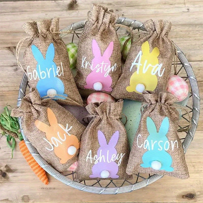 Choose from either a set of six or eight bunny rabbit gift bags, perfect for adding festive flair to your Easter party. These versatile bags are also great for Christmas, Halloween, Thanksgiving, New Year's, or Valentine's Day gifts.