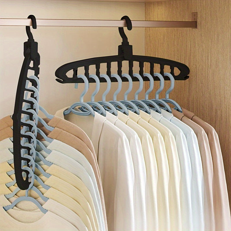 1pc Multifunctional Plastic Clothes Hanger Organizer