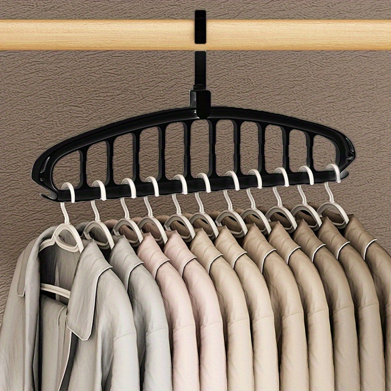 1pc Multifunctional Plastic Clothes Hanger Organizer