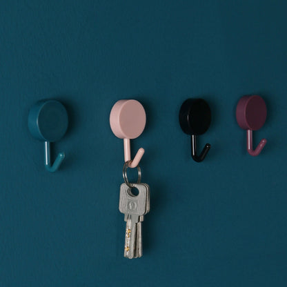 10 colorful self-adhesive hooks for easy organization in any room without drilling.