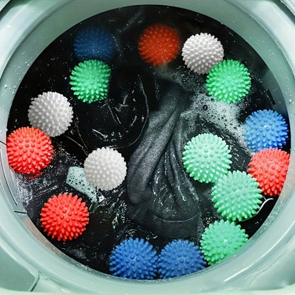 6 soft fabric laundry balls for wrinkle reduction and rolling prevention, essential home cleaning accessory, dryer balls