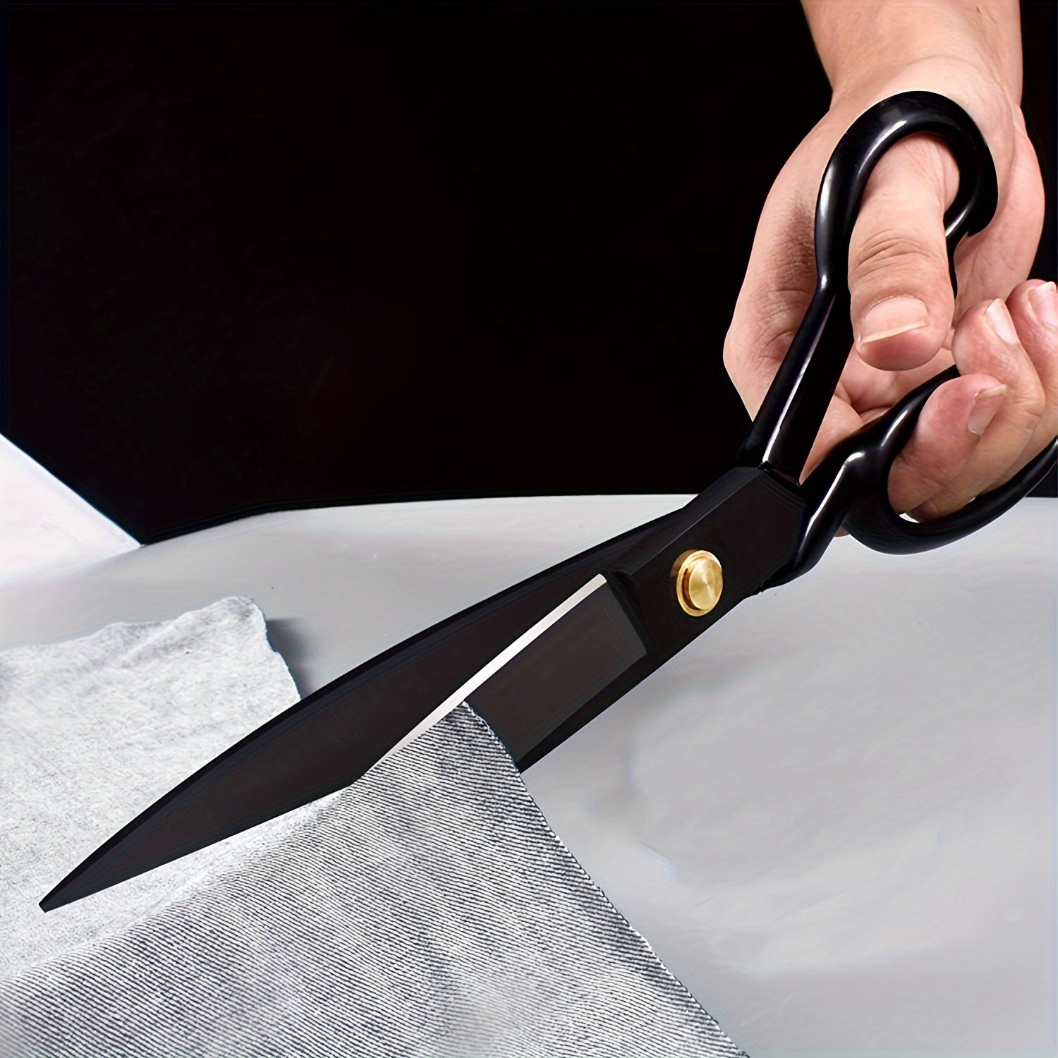 Professional sewing scissors, ideal for tailors, dressmakers, and needlework.