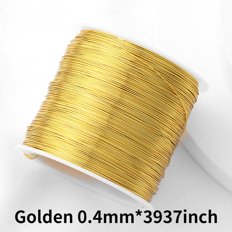 Roll of copper wire, 100 meters long, for DIY handmade hair accessories, headwear accessories, soft wire bracelets, bead stringing, pearl necklace threading, bead wrapping, styling, and shaping.