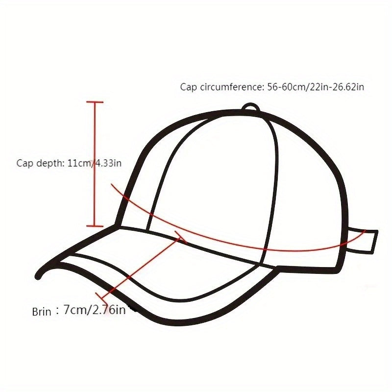 Adjustable breathable baseball caps with geometric pattern, made of lightweight polyester for spring and autumn. Hand-washable. Available in black, white, and gray.