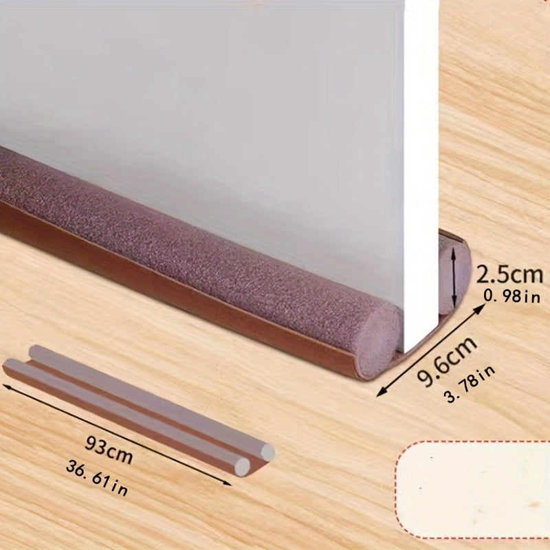 1 piece of flexible non-adhesive door bottom seal strip with door protection block.