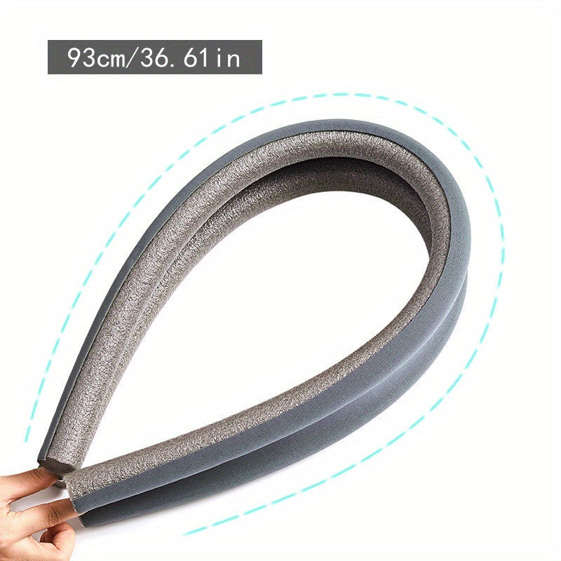 1 piece of flexible non-adhesive door bottom seal strip with door protection block.