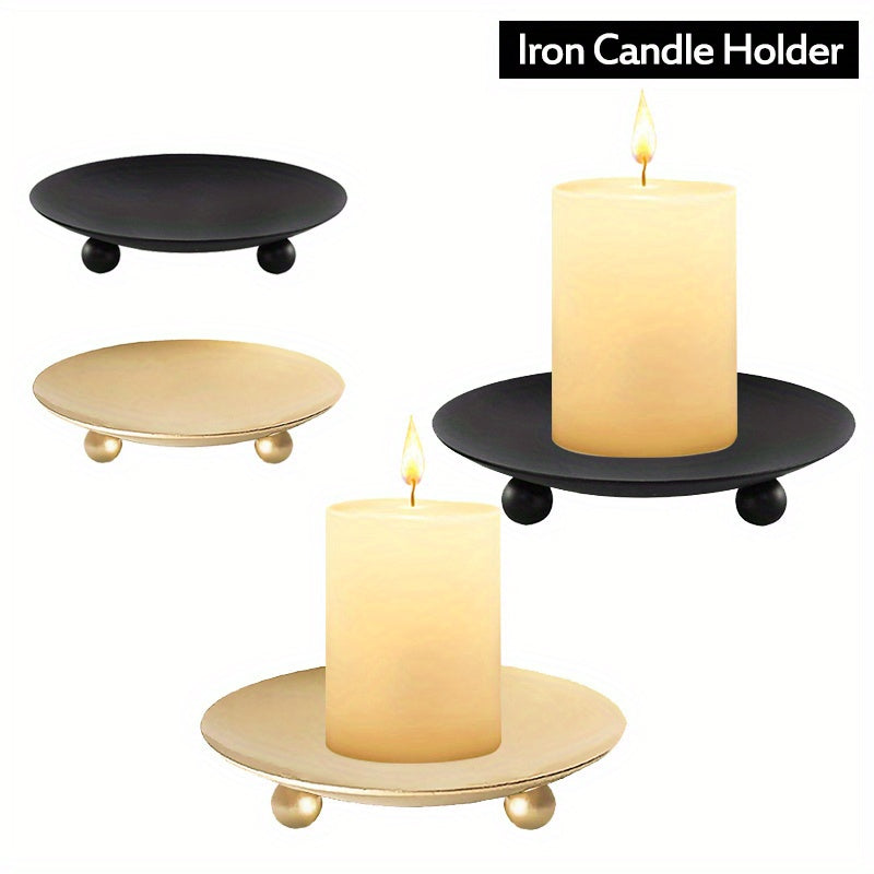 Iron candle holder in vintage style is a perfect decoration for weddings, parties, and offices.