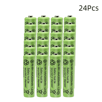 8/12/24/48pcs, AAA 3000mAh 1.2V Ni-MH rechargeable battery cell suitable for MP3, RC toys, LED flashlights, cameras, and other toys.