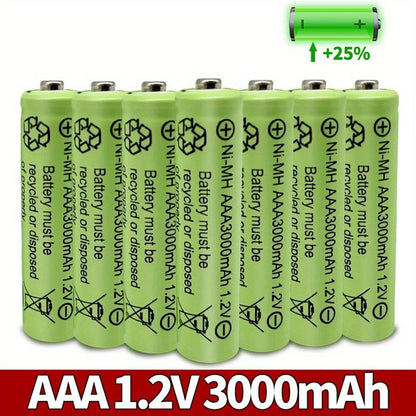 8/12/24/48pcs, AAA 3000mAh 1.2V Ni-MH rechargeable battery cell suitable for MP3, RC toys, LED flashlights, cameras, and other toys.