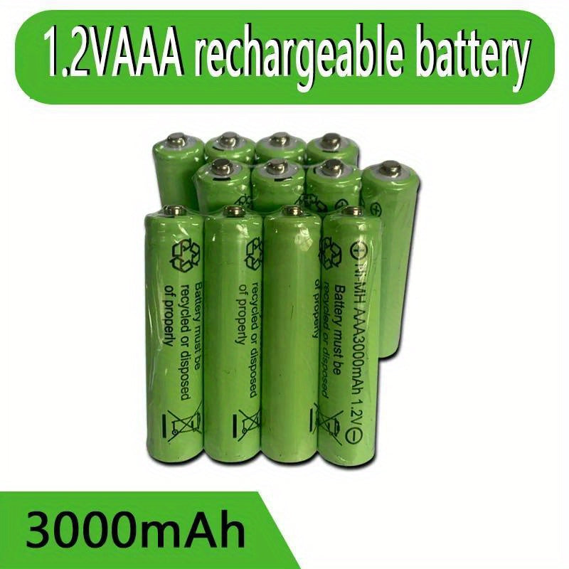 8/12/24/48pcs, AAA 3000mAh 1.2V Ni-MH rechargeable battery cell suitable for MP3, RC toys, LED flashlights, cameras, and other toys.