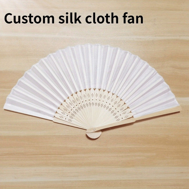 Stylish and Portable Bamboo Silk Hand Fan - Perfect for Weddings, Parties, and Gifts