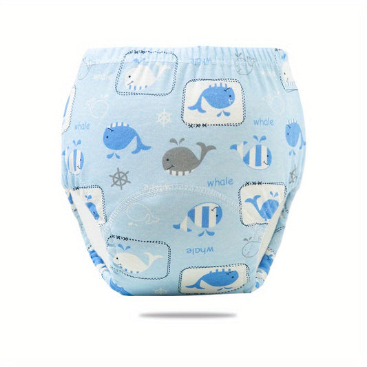 6-layer Training Diaper made of Breathable Cotton Gauze Fabric, Featuring Cartoon Diaper Pants that are Reusable and Washable