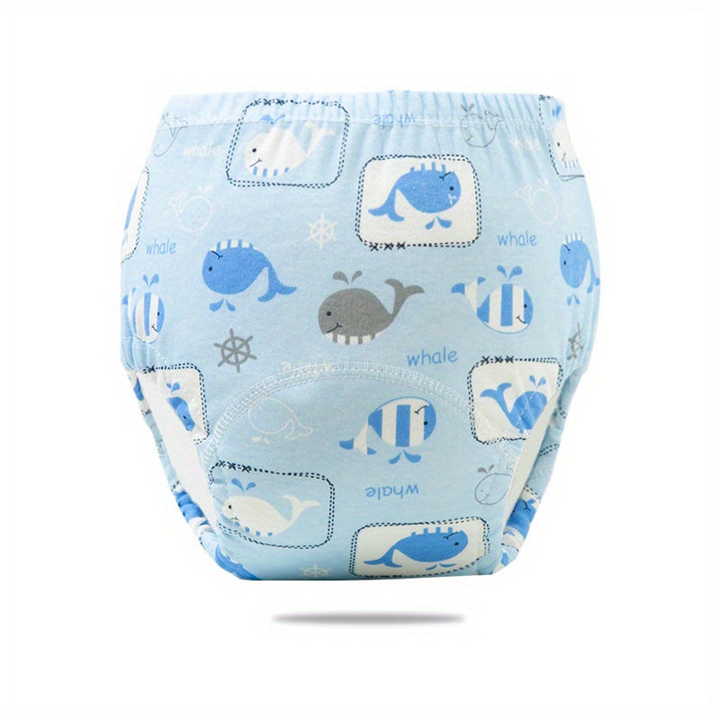 6-layer Training Diaper made of Breathable Cotton Gauze Fabric, Featuring Cartoon Diaper Pants that are Reusable and Washable