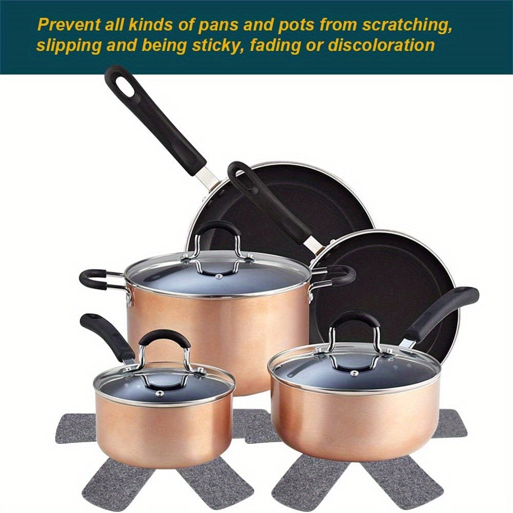 Pot Protector Pack of 12 Pieces, Includes 3 Different Sizes for Pot Division and Stacking. Ideal for Protecting and Separating Pots.