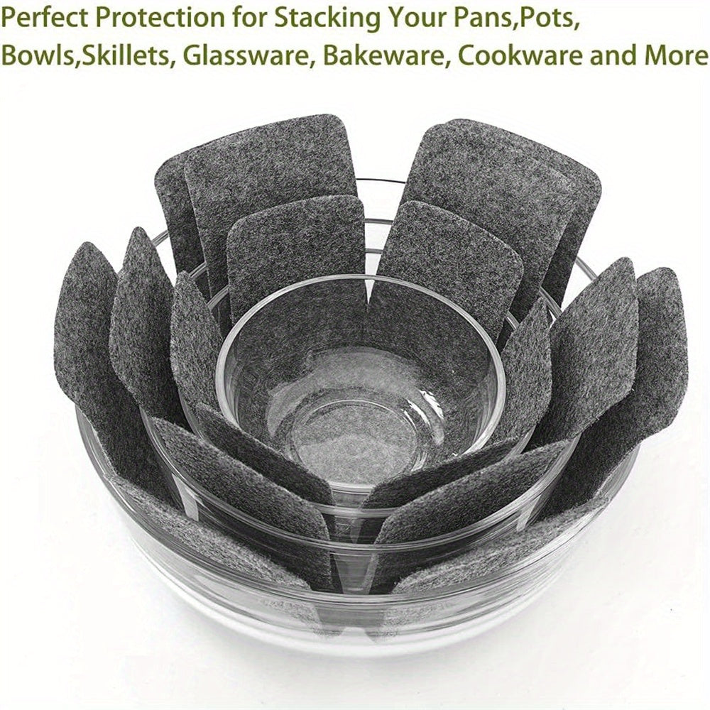 Pot Protector Pack of 12 Pieces, Includes 3 Different Sizes for Pot Division and Stacking. Ideal for Protecting and Separating Pots.