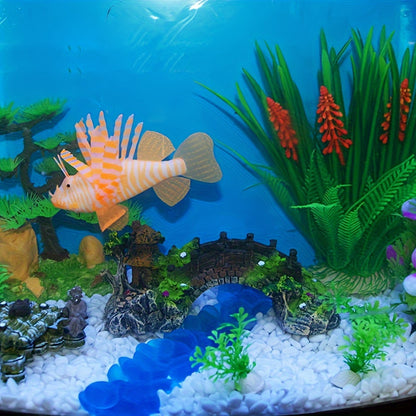 Fish tank landscaping decorative resin bridge for aquariums, serving as a turtle climbing platform.