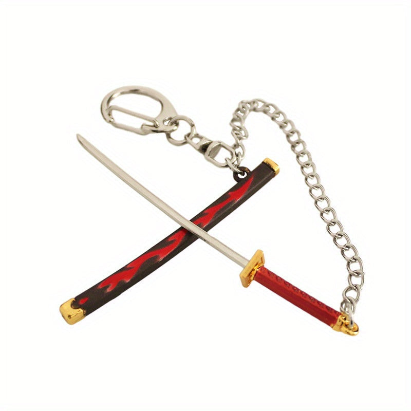 Keychain featuring a miniature weapon design, perfect for men's accessory. Ideal for gaming enthusiasts and fans, great gift for collectors.