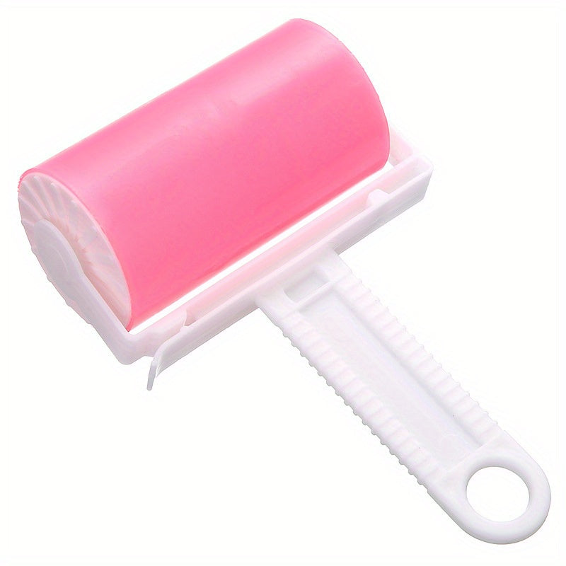 Washable lint roller removes pet hair.