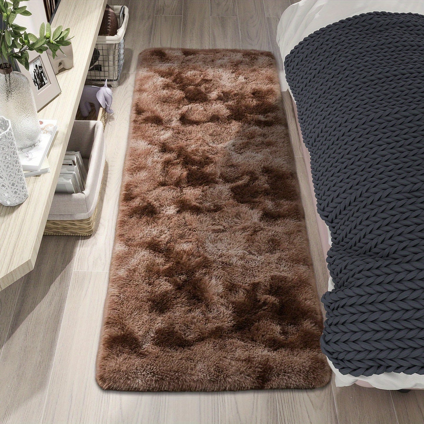 Indulge in luxury with our exquisite 1pc Tie-Dye Gradient Plush Area Mat. Made from soft silk fur, this machine washable mat is perfect for your living room coffee table or bedroom bedside. Available in two sizes: 50.01x100.0cm and 80.01x159.99cm. Cozy