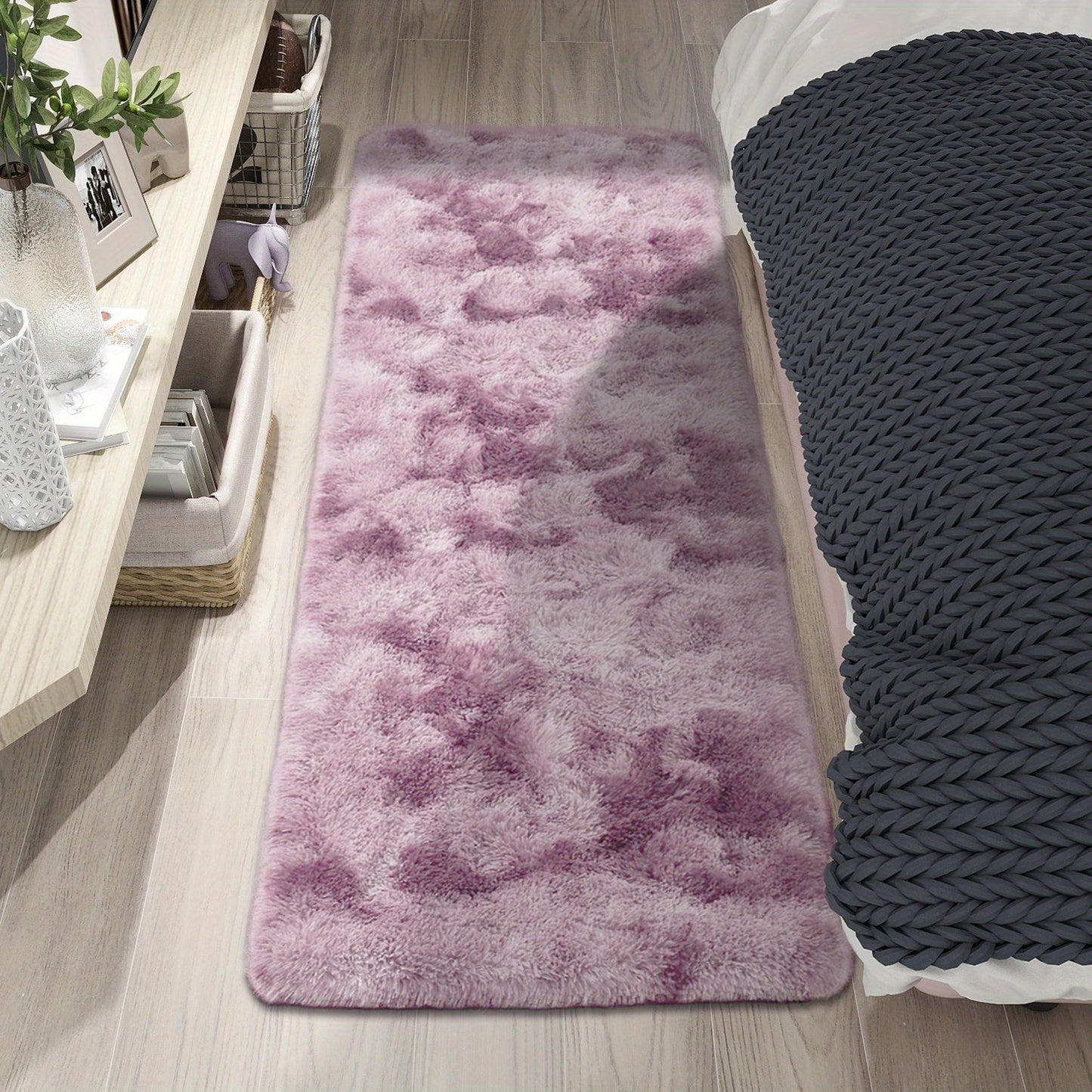 Indulge in luxury with our exquisite 1pc Tie-Dye Gradient Plush Area Mat. Made from soft silk fur, this machine washable mat is perfect for your living room coffee table or bedroom bedside. Available in two sizes: 50.01x100.0cm and 80.01x159.99cm. Cozy