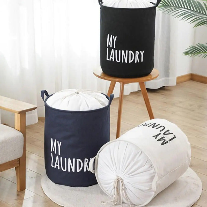 Get organized with this printed laundry basket featuring a drawstring closure. Perfect for storing dirty clothes, this large capacity basket is waterproof and moisture-proof. Use it to keep your bathroom, bedroom, dorm, or any room tidy and stylish while