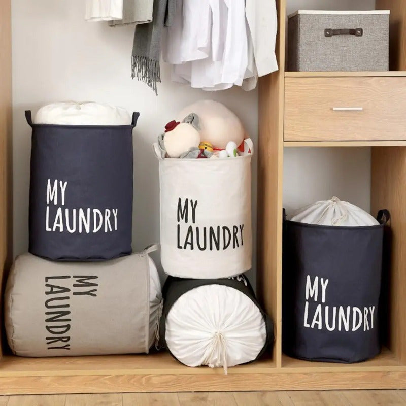 Get organized with this printed laundry basket featuring a drawstring closure. Perfect for storing dirty clothes, this large capacity basket is waterproof and moisture-proof. Use it to keep your bathroom, bedroom, dorm, or any room tidy and stylish while