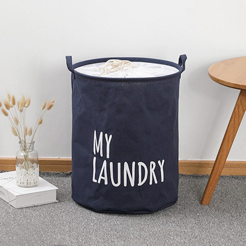 Get organized with this printed laundry basket featuring a drawstring closure. Perfect for storing dirty clothes, this large capacity basket is waterproof and moisture-proof. Use it to keep your bathroom, bedroom, dorm, or any room tidy and stylish while