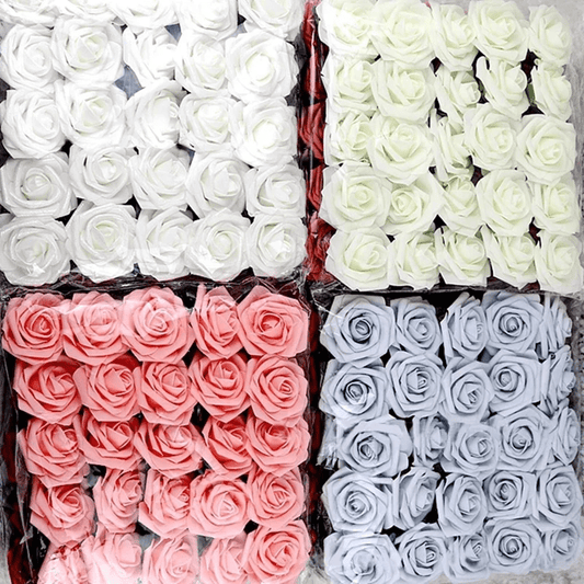 25 artificial rose flowers for garden wedding party decoration and home decor.