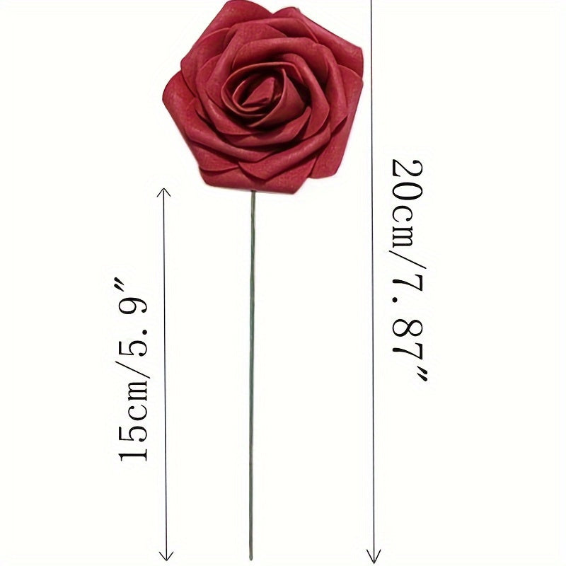 25 artificial rose flowers for garden wedding party decoration and home decor.