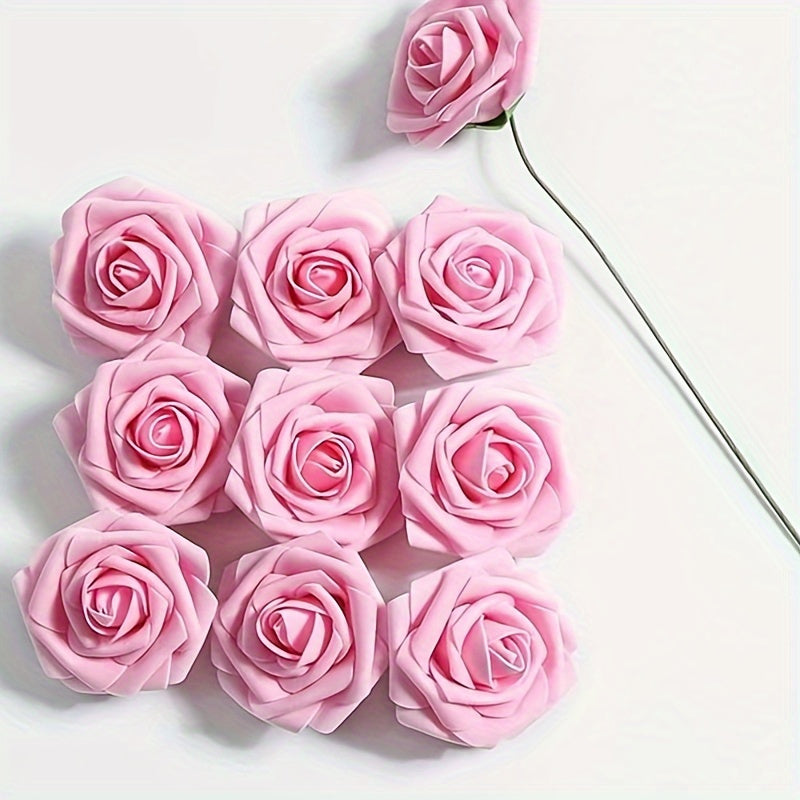 25 artificial rose flowers for garden wedding party decoration and home decor.